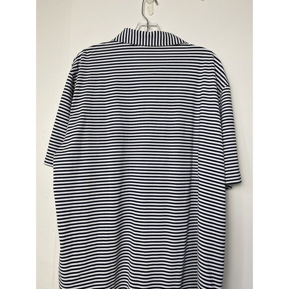 Peter Millar Summer Comfort Golf Polo Shirt Men's XL Blue Striped Short Sleeve - Picture 12 of 13